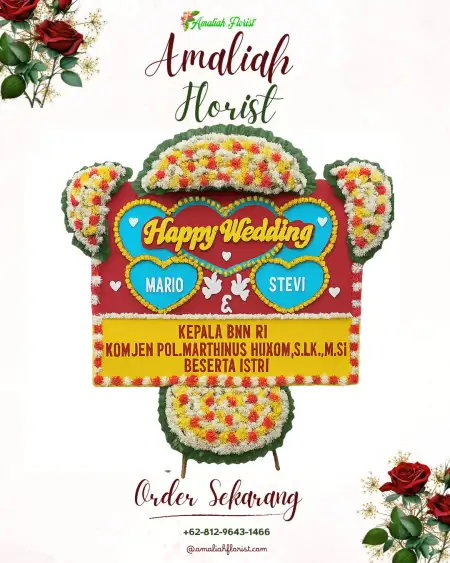 Papan Bunga Pernikahan Srikandang